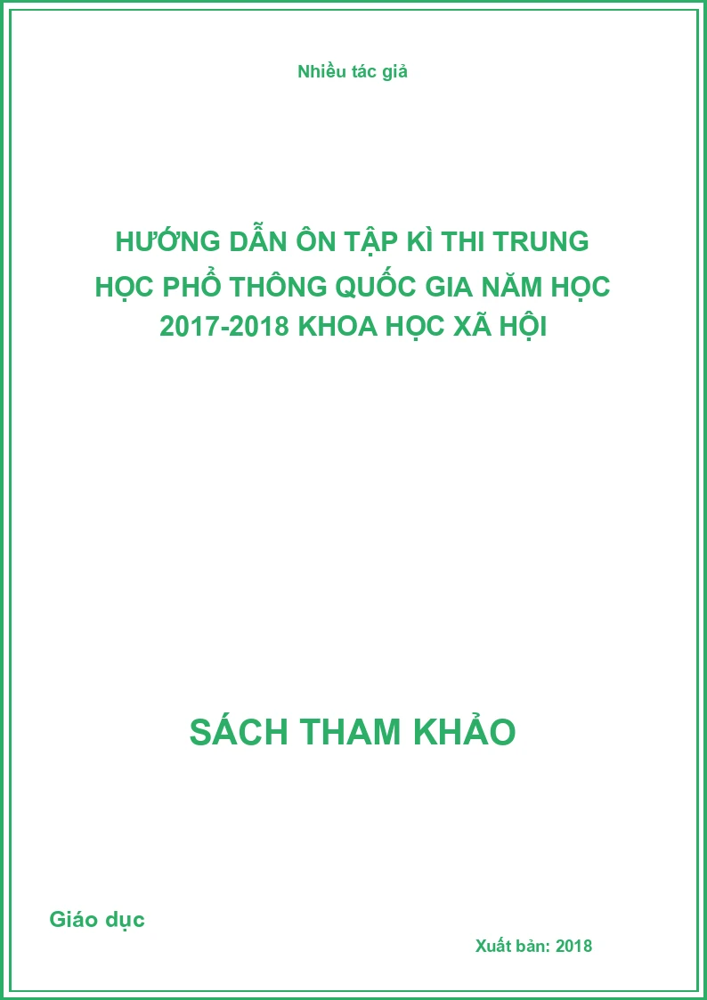 Hướng dẫn ôn tập kì thi trung học phổ thông quốc gia năm học 2017-2018 khoa học xã hội