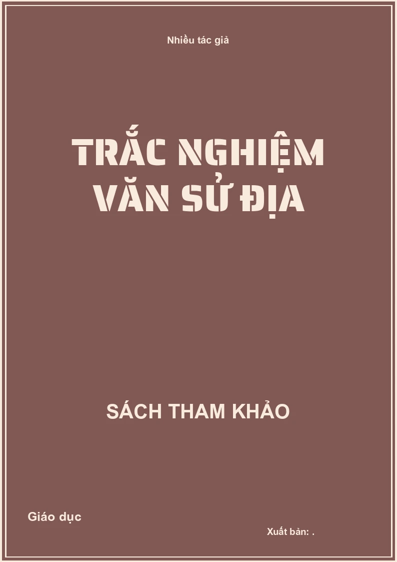 Trắc nghiệm văn sử địa