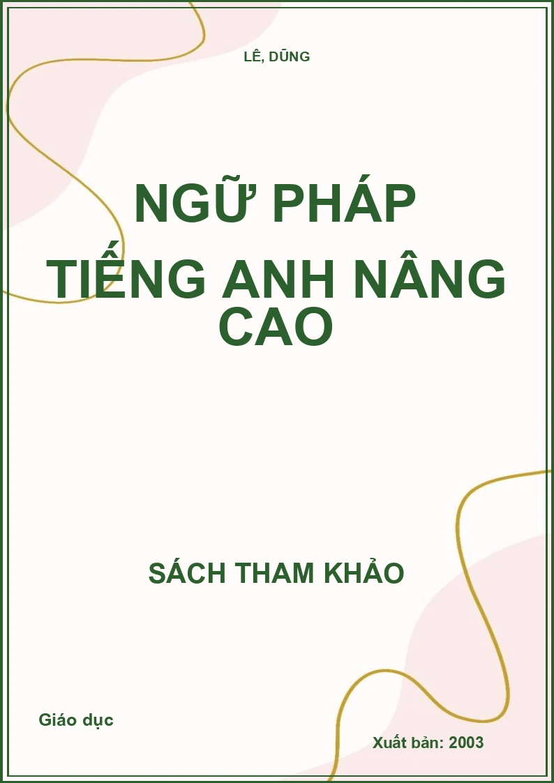 Ngữ Pháp Tiếng Anh Nâng Cao