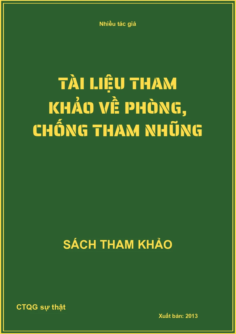 Tài liệu tham khảo về phòng, chống tham nhũng