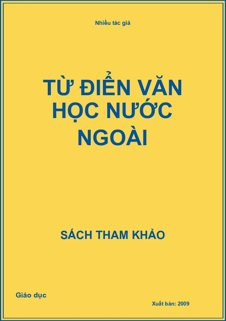 Từ điển văn học nước ngoài
