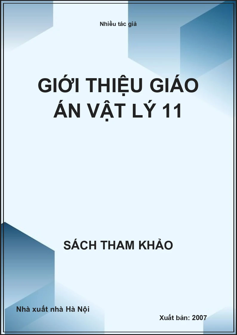 Giới Thiệu Giáo Án Vật Lý 11