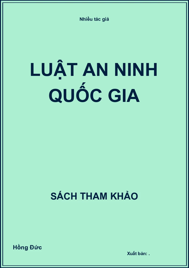 Luật An Ninh Quốc Gia