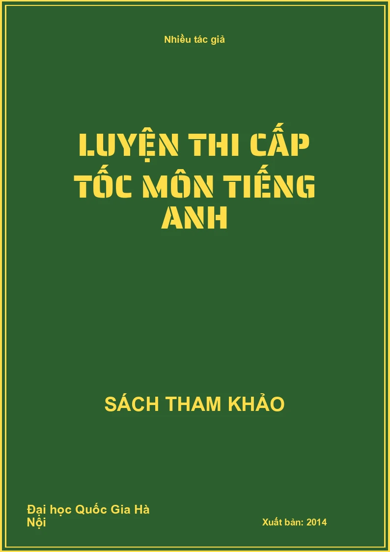 Luyện thi cấp tốc môn tiếng Anh