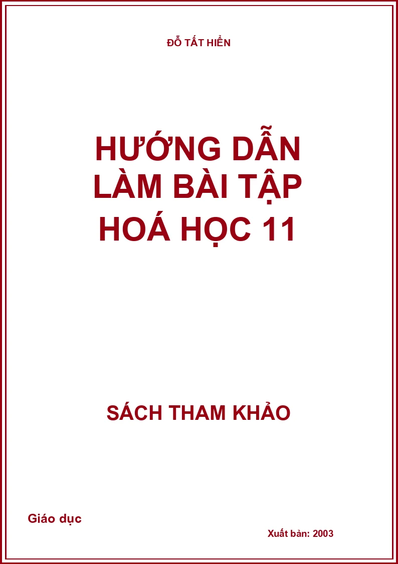 Hướng Dẫn Làm Bài Tập Hoá Học 11