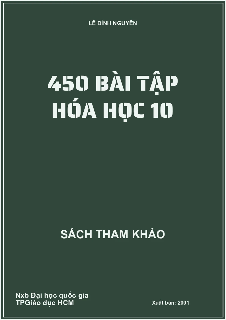 450 Bài Tập Hóa Học 10