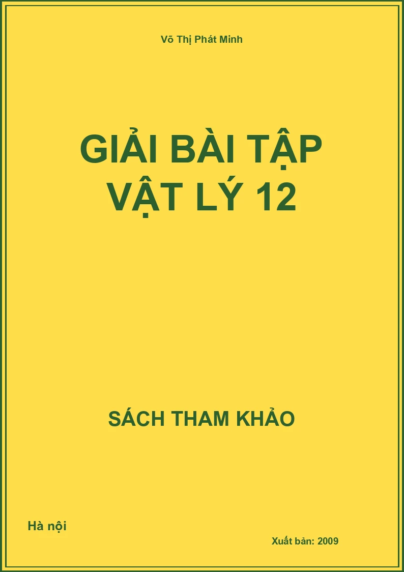 Giải bài tập vật lý 12