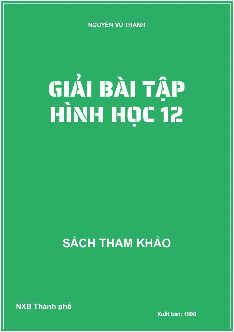 Giải Bài Tập Hình Học 12