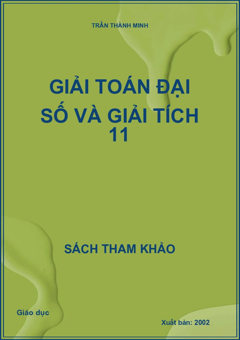 Giải Toán Đại Số Và Giải Tích 11