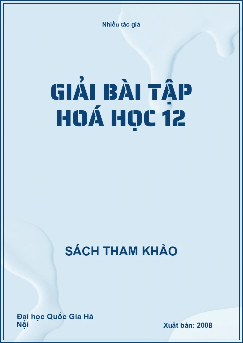 Giải bài tập Hoá học 12