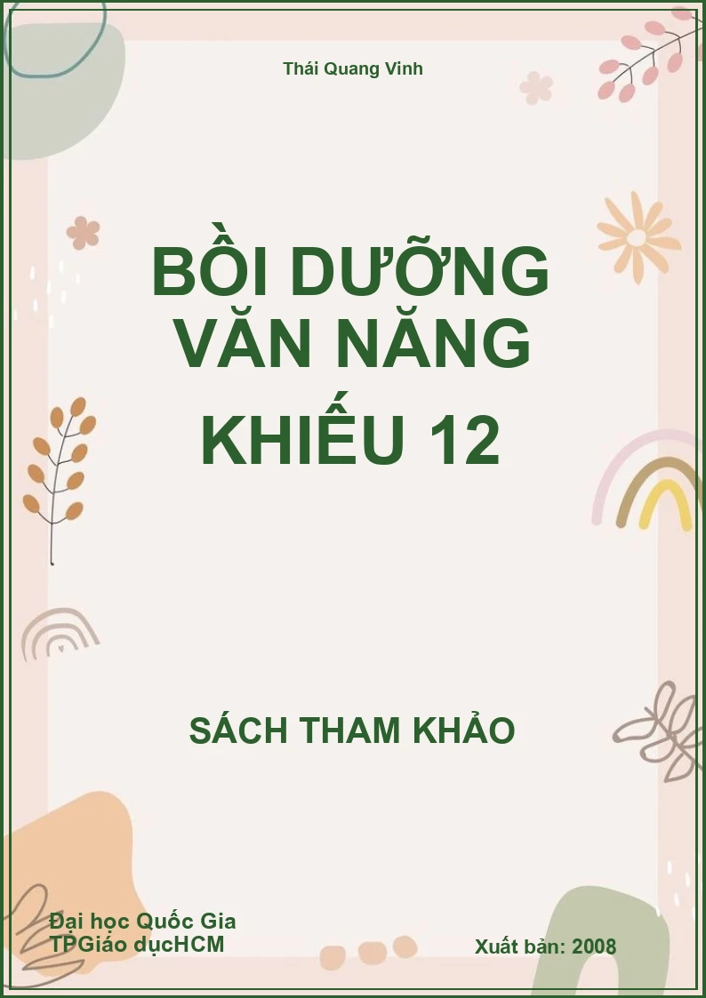 Bồi dưỡng văn năng khiếu 12