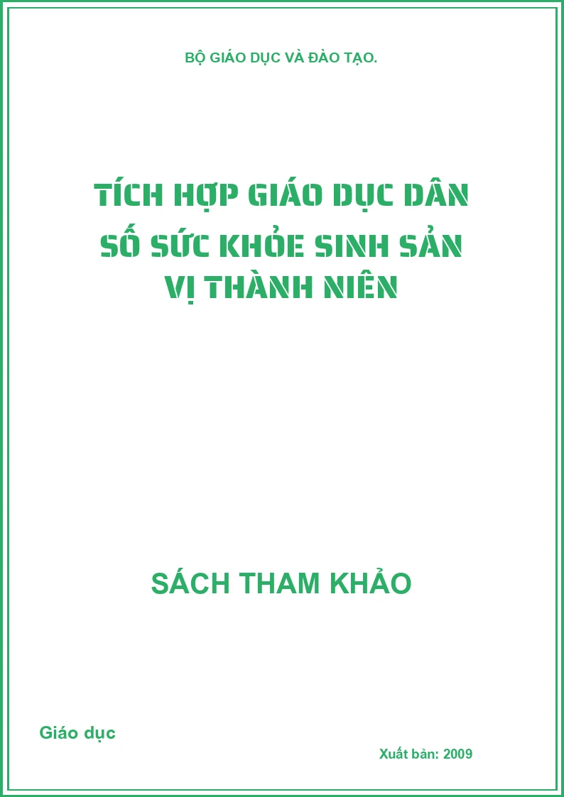 Tích Hợp Giáo Dục Dân Số Sức Khỏe Sinh Sản Vị Thành Niên