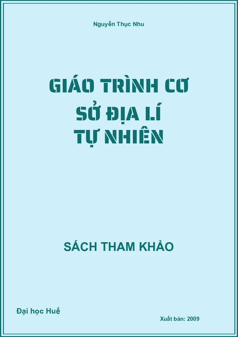Giáo trình cơ sở địa lí tự nhiên