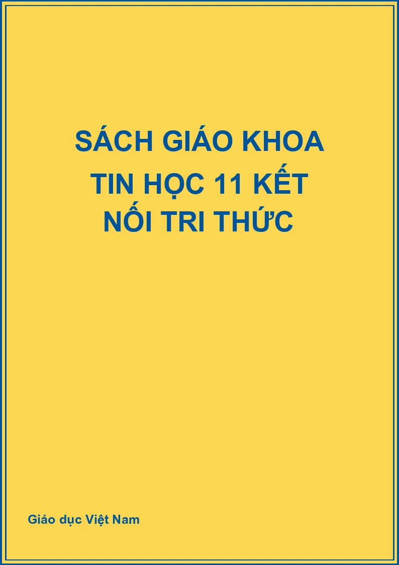 sách giáo khoa Tin học 11 kết nối tri thức