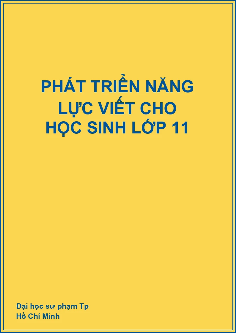phát triển năng lực viết cho học sinh lớp 11