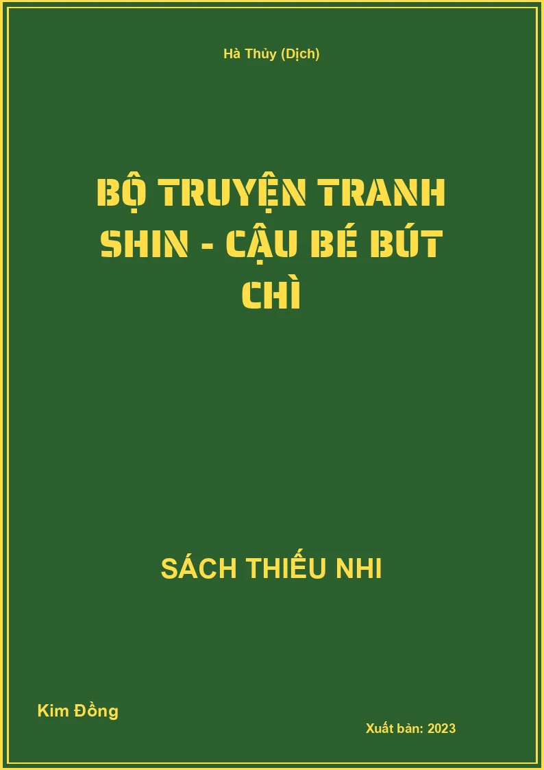 Bộ Truyện Tranh Shin - Cậu Bé Bút Chì