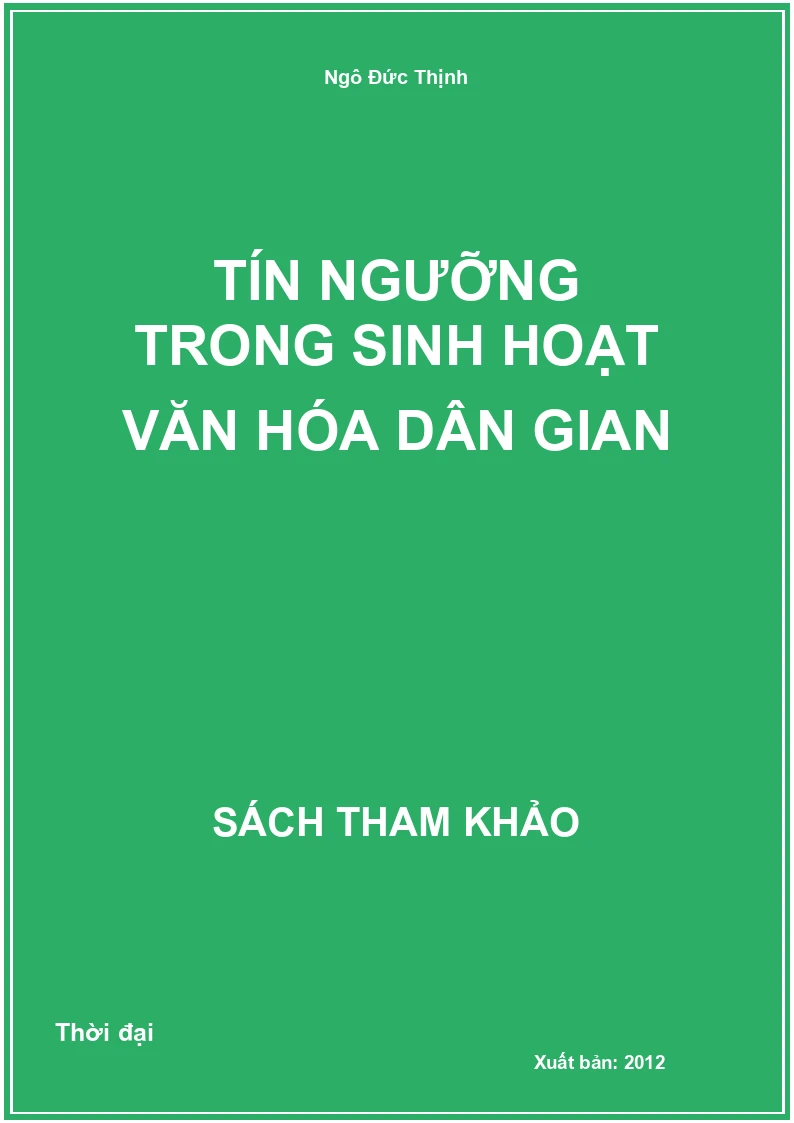 Tín ngưỡng trong sinh hoạt văn hóa dân gian