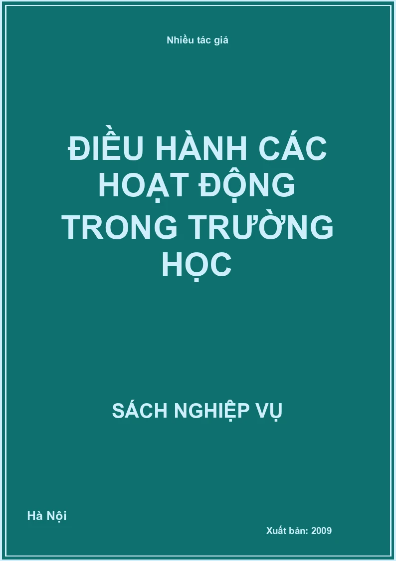 Điều hành các hoạt động trong trường học