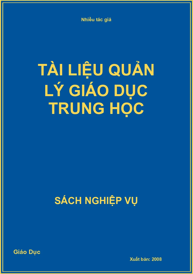 Tài liệu quản lý giáo dục trung học