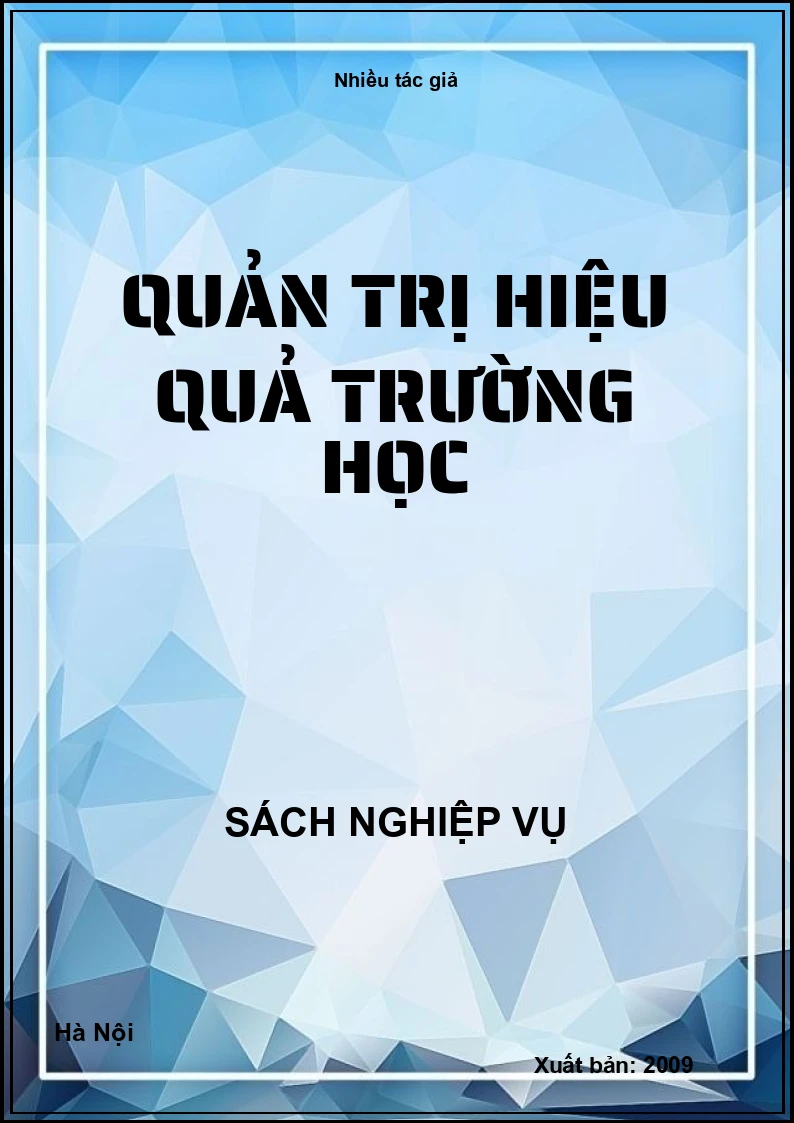 Quản trị hiệu quả trường học