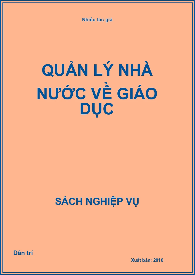 Quản lý nhà nước về giáo dục