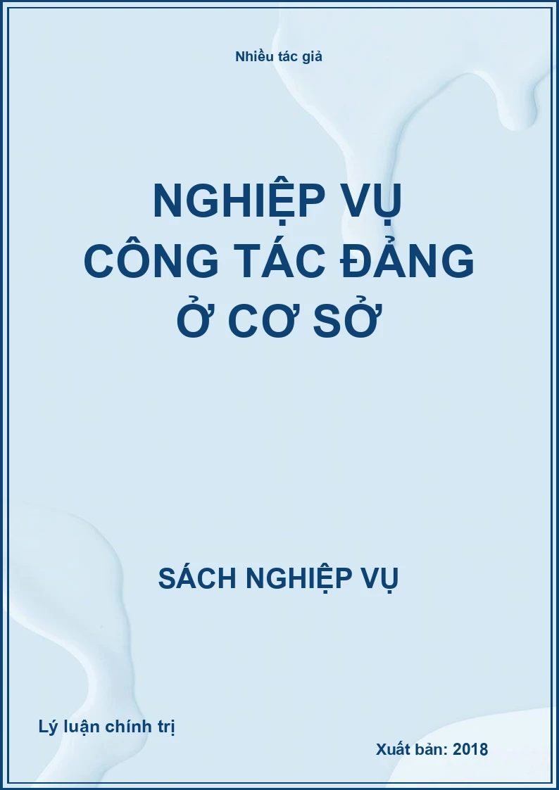 Nghiệp vụ công tác Đảng ở cơ sở