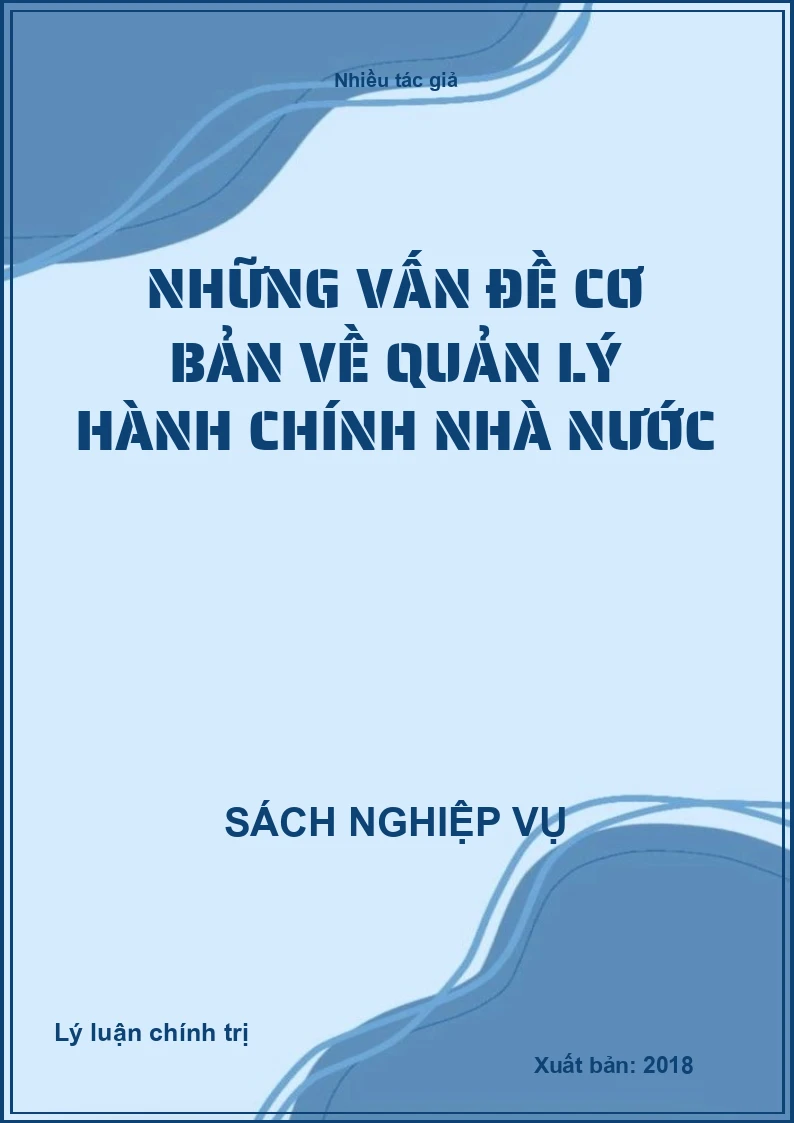 Những vấn đề cơ bản về quản lý hành chính nhà nước