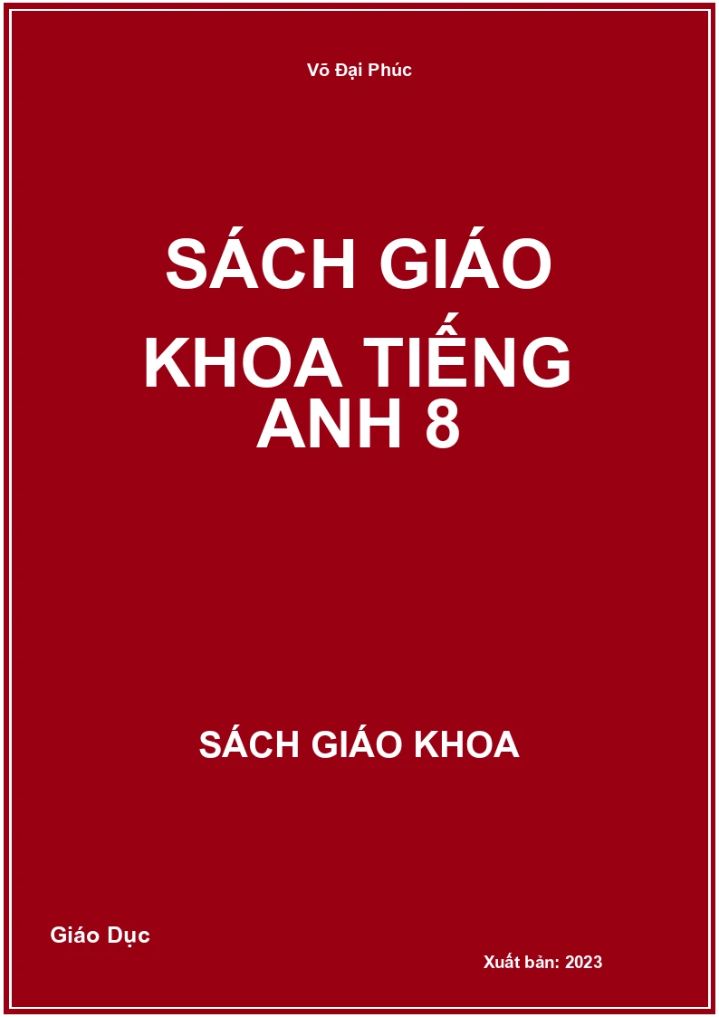 Sách giáo khoa Tiếng Anh 8