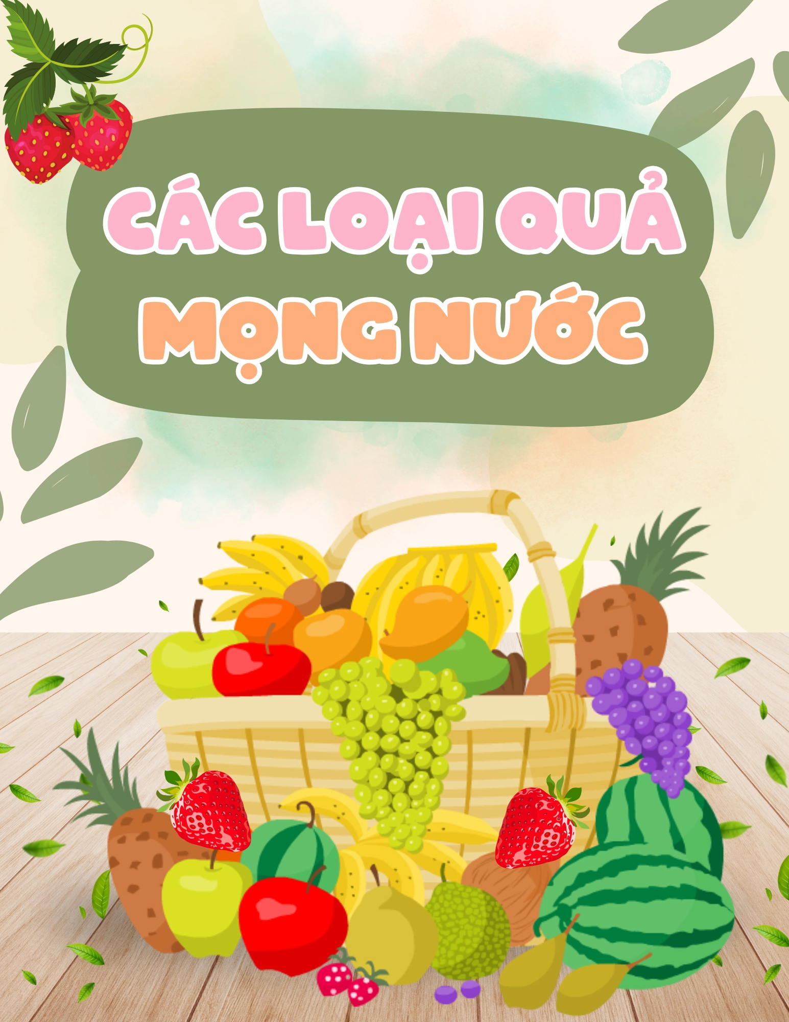 Flashcard Các Loại Quả Mọng Nước