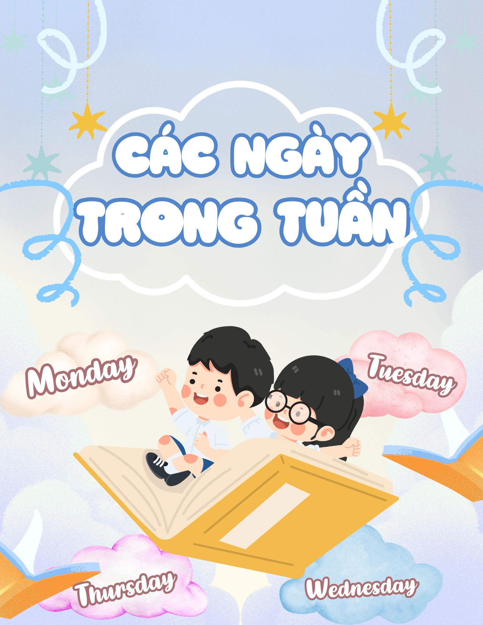 Flashcard Các Ngày Trong Tuần
