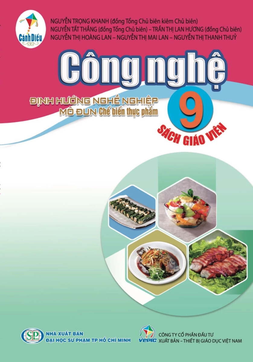 Sách giáo viên Công nghệ 9 Định hướng nghề nghiệp, Mô đun Chế biến thực phẩm - Cánh Diều