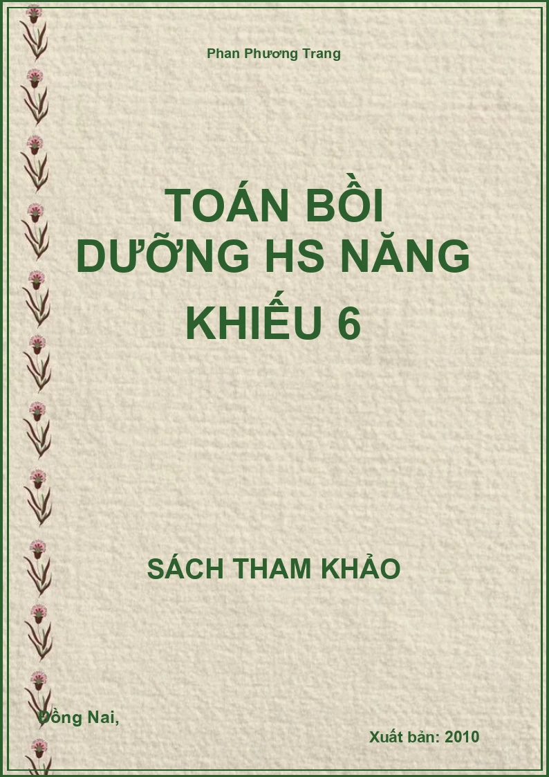 Toán bồi dưỡng HS năng khiếu 6
