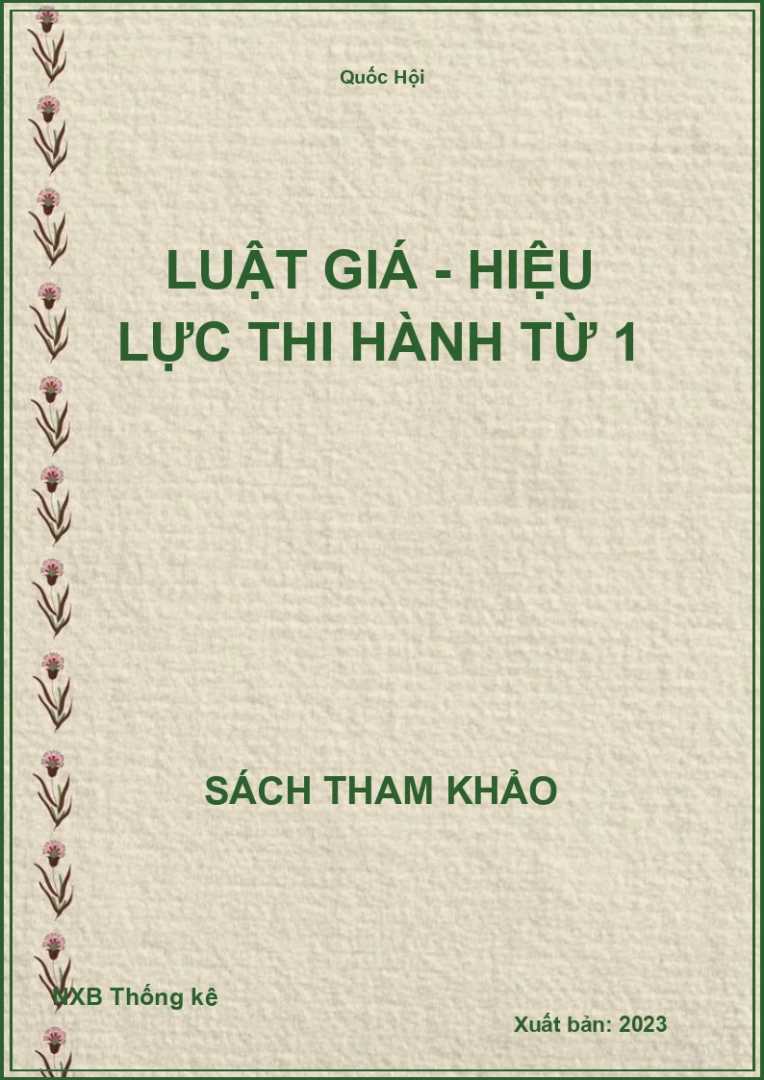 Luật giá - Hiệu lực thi hành từ 1