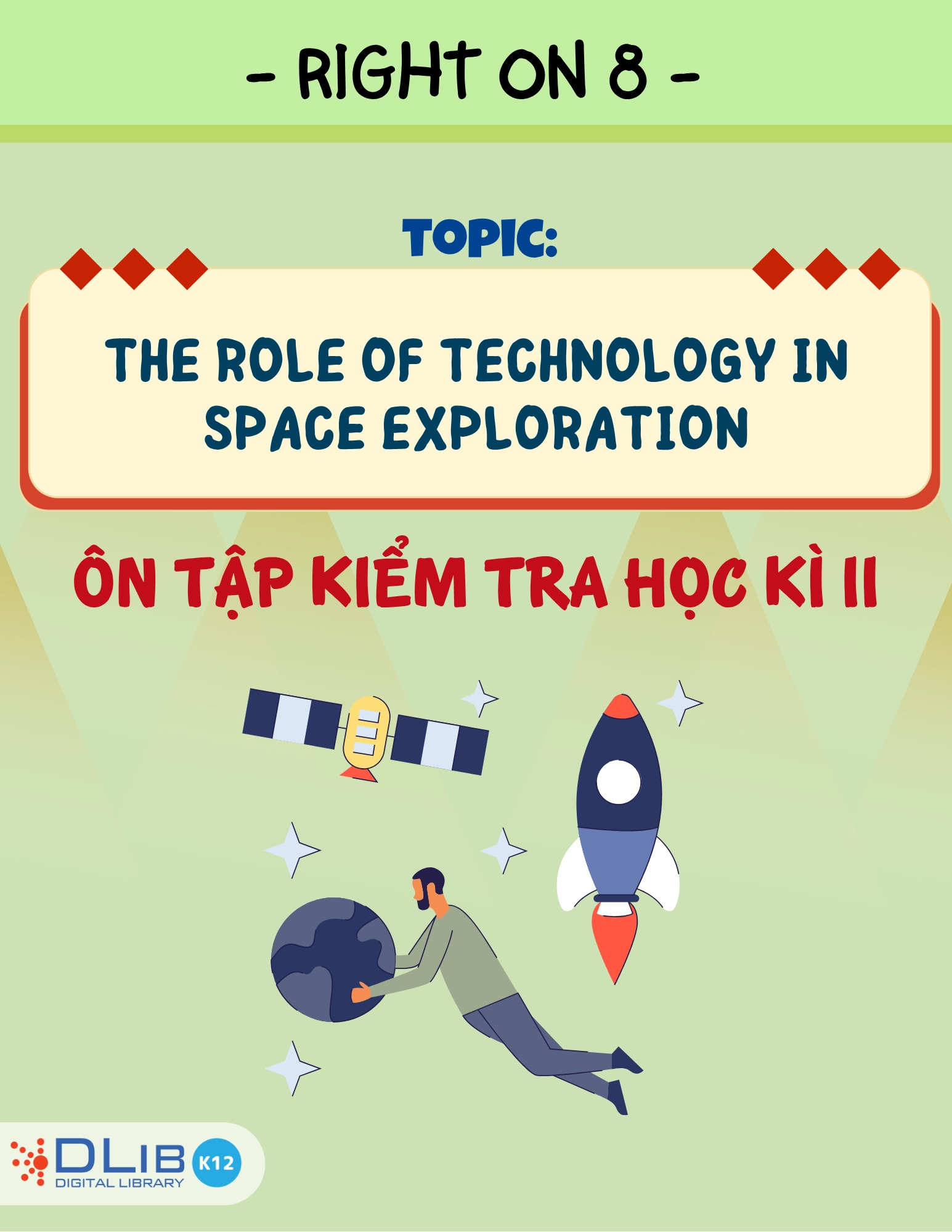 Từ Vựng Ôn Tập Kiểm Tra Học Kì II - Chủ Đề: The Role of Technology in Space Exploration - Tiếng Anh 8 - Right On!