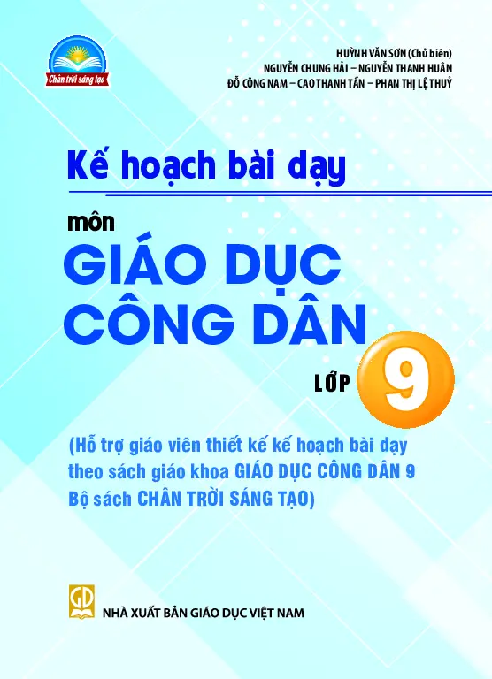 Kế hoạch bài dạy Giáo dục công dân 9 - Chân trời sáng tạo