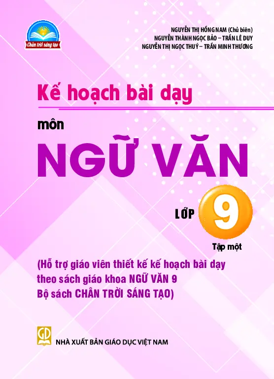 Kế hoạch bài dạy Ngữ văn 9 - Tập 1 Chân trời sáng tạo