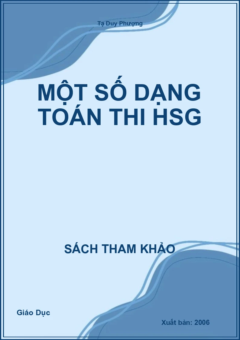 Một số dạng toán thi hsg