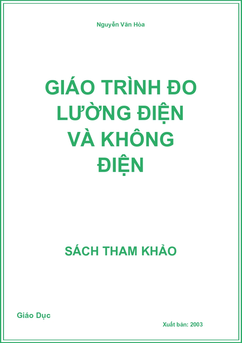 Giáo trình đo lường điện và không điện