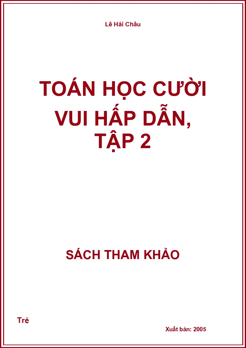 Toán học Cười vui hấp dẫn, tập 2