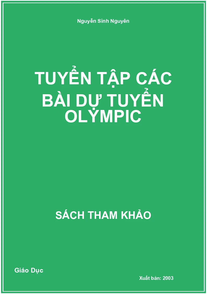 Tuyển tập các bài dự tuyển Olympic