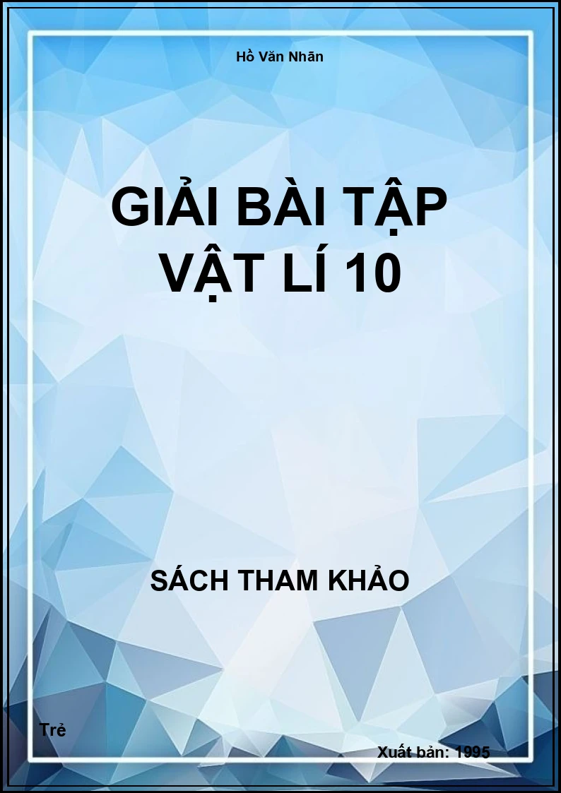Giải bài tập Vật lí 10