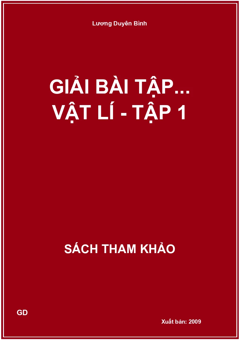 Giải bài tập... Vật lí - Tập 1