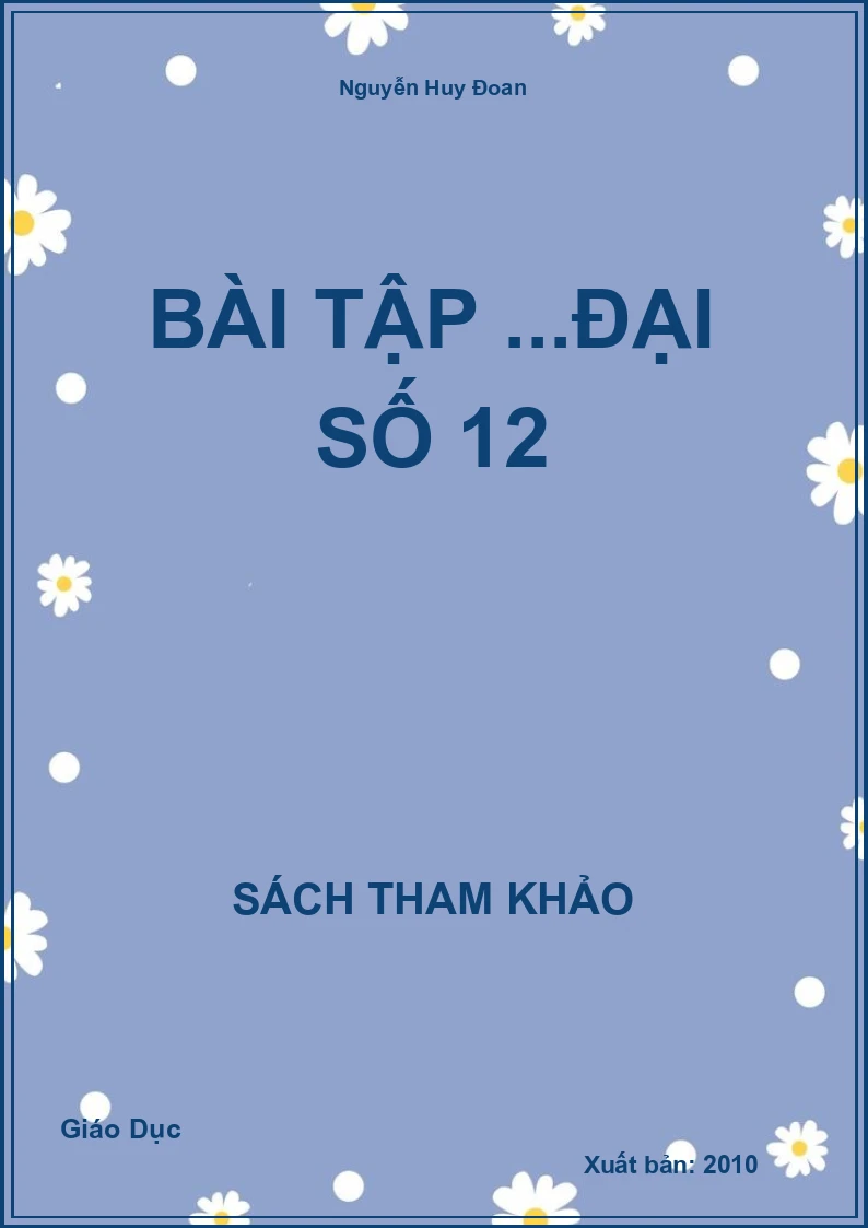 Bài tập ...Đại số 12