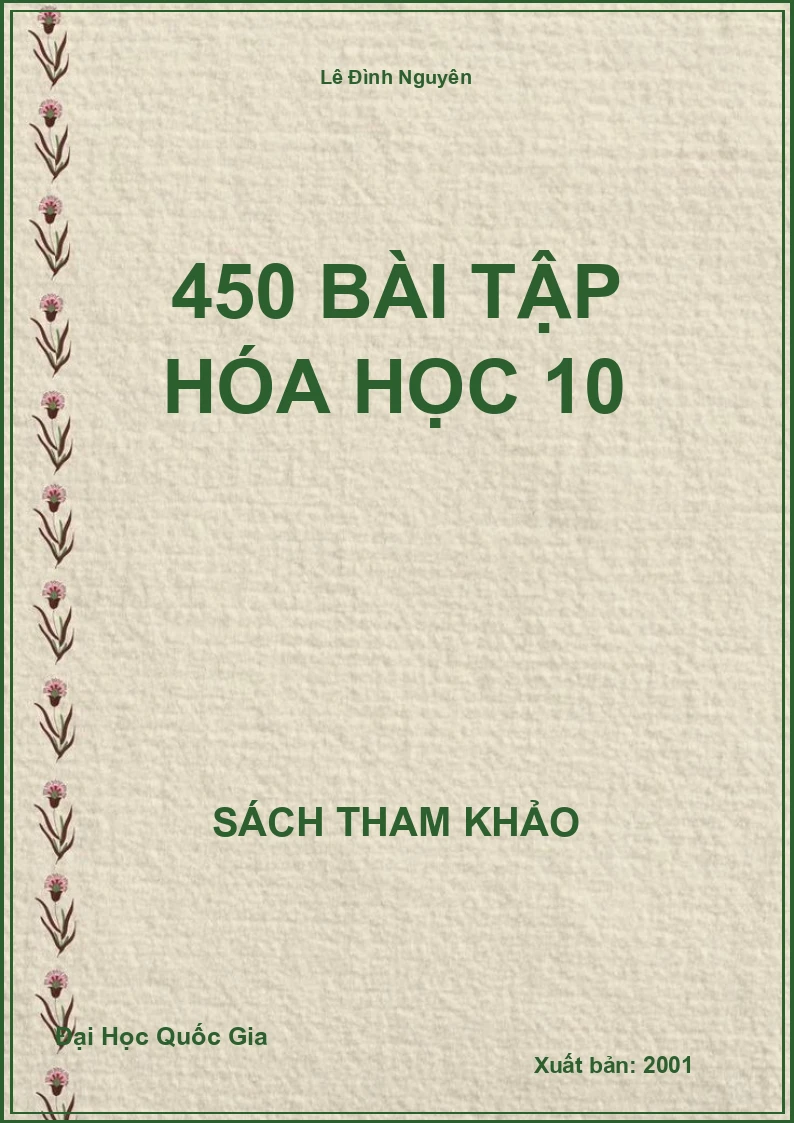 450 Bài tập Hóa học 10