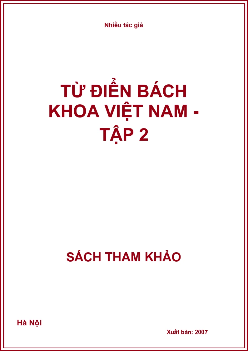 Từ điển bách khoa Việt nam - Tập 2