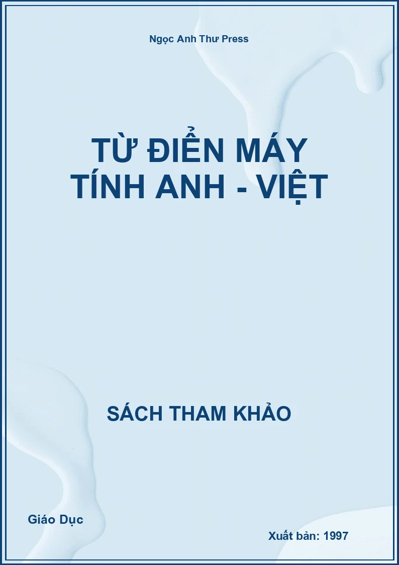 Từ điển máy tính Anh - Việt