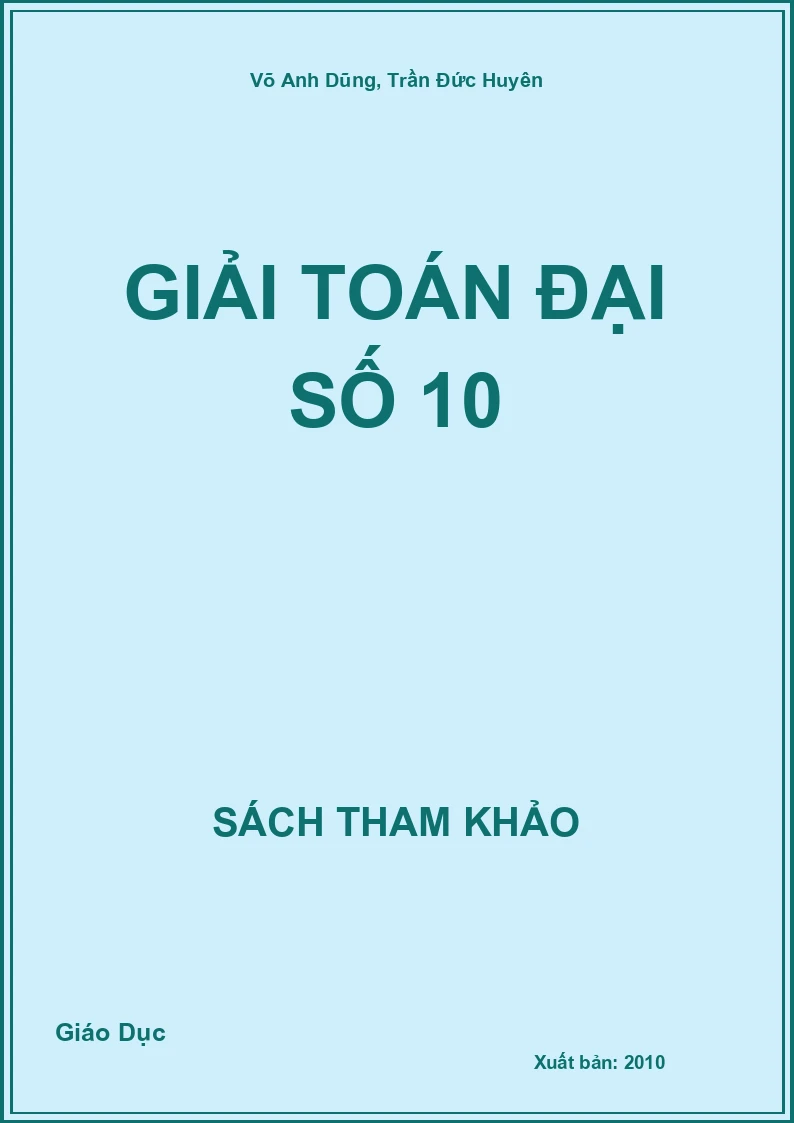 Giải toán Đại số 10