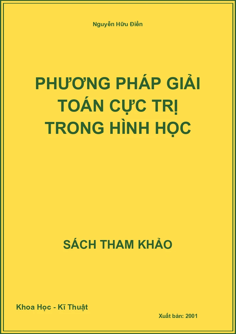 Phương pháp giải toán cực trị trong hình học