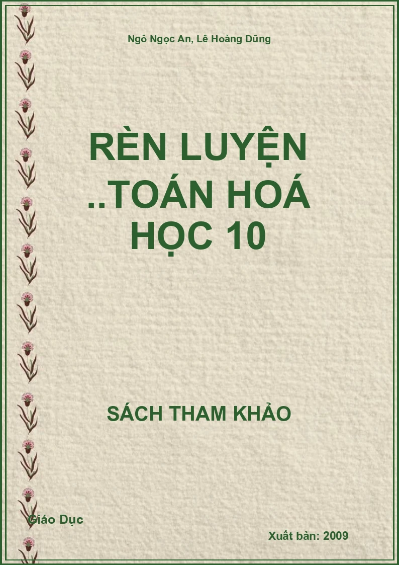Rèn luyện ..toán Hoá học 10