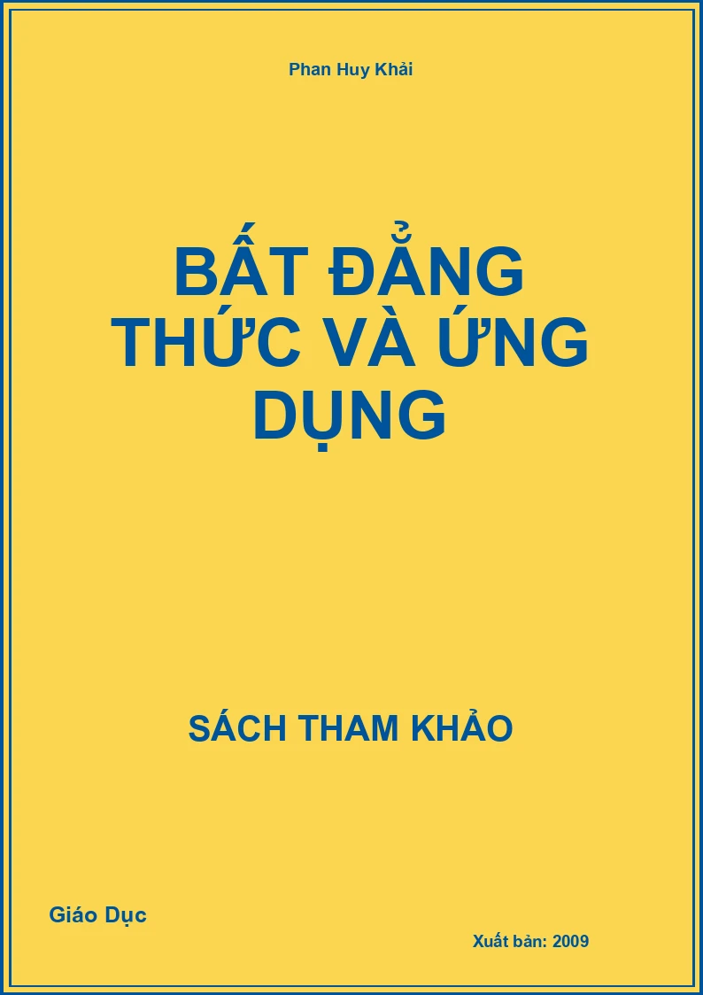 Bất đẳng thức và ứng dụng